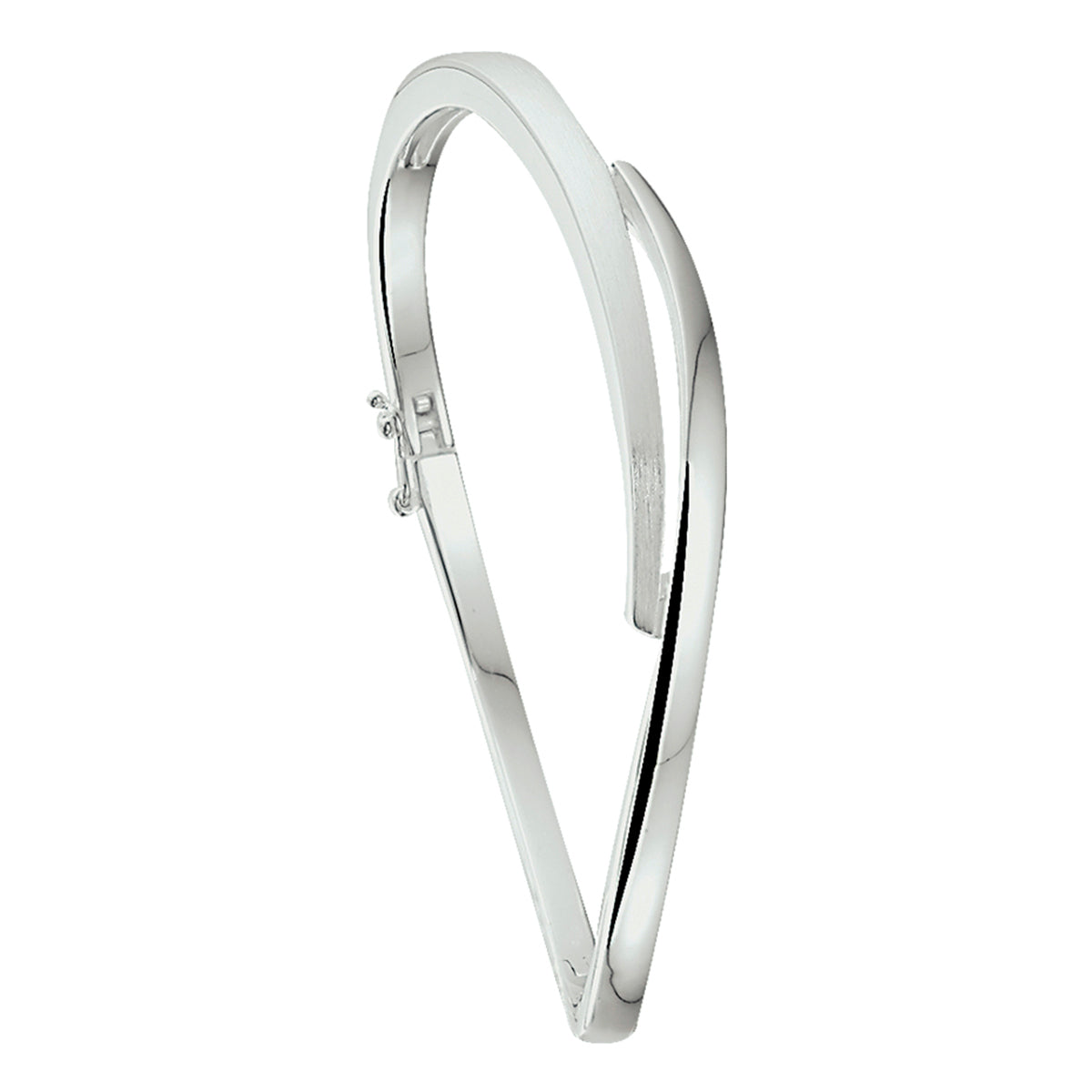 bangle scharnier poli/mat 7 x 60 mm zilver gerhodineerd