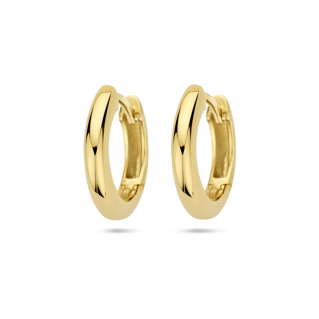 klapoorringen 2,5 mm half rond 14K geelgoud