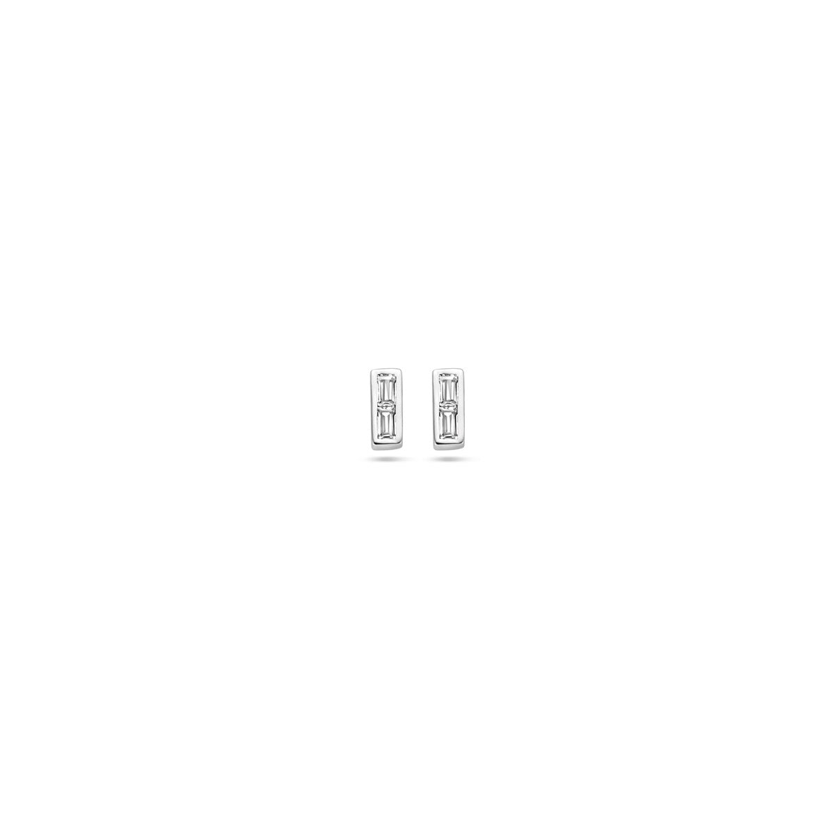Ohrstecker Zirkonia 5,5 mm Silber rhodiniert