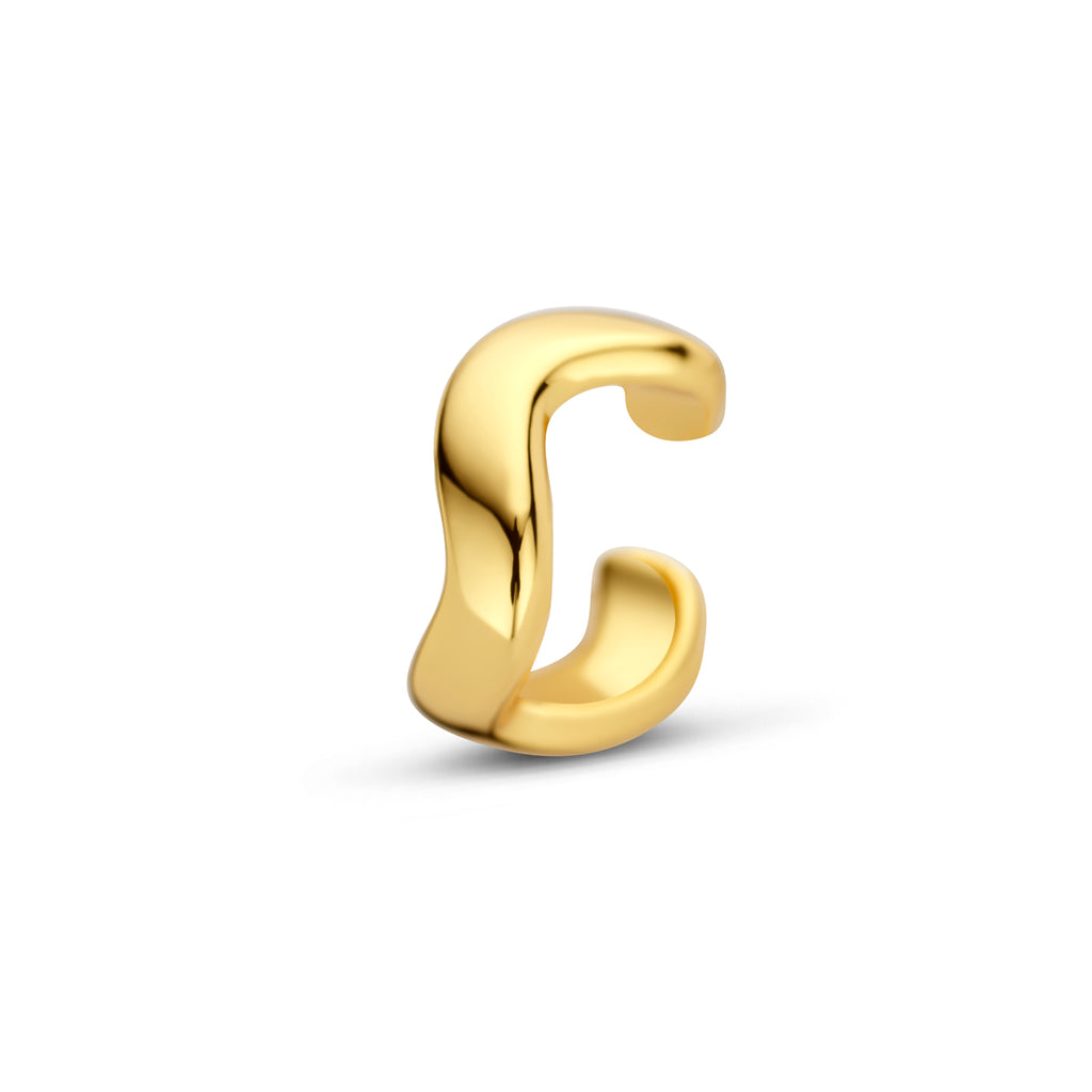 ear cuff 12,5 mm 1 micron zilver verguld (geel)