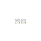 oorknoppen zirkonia 14K geelgoud