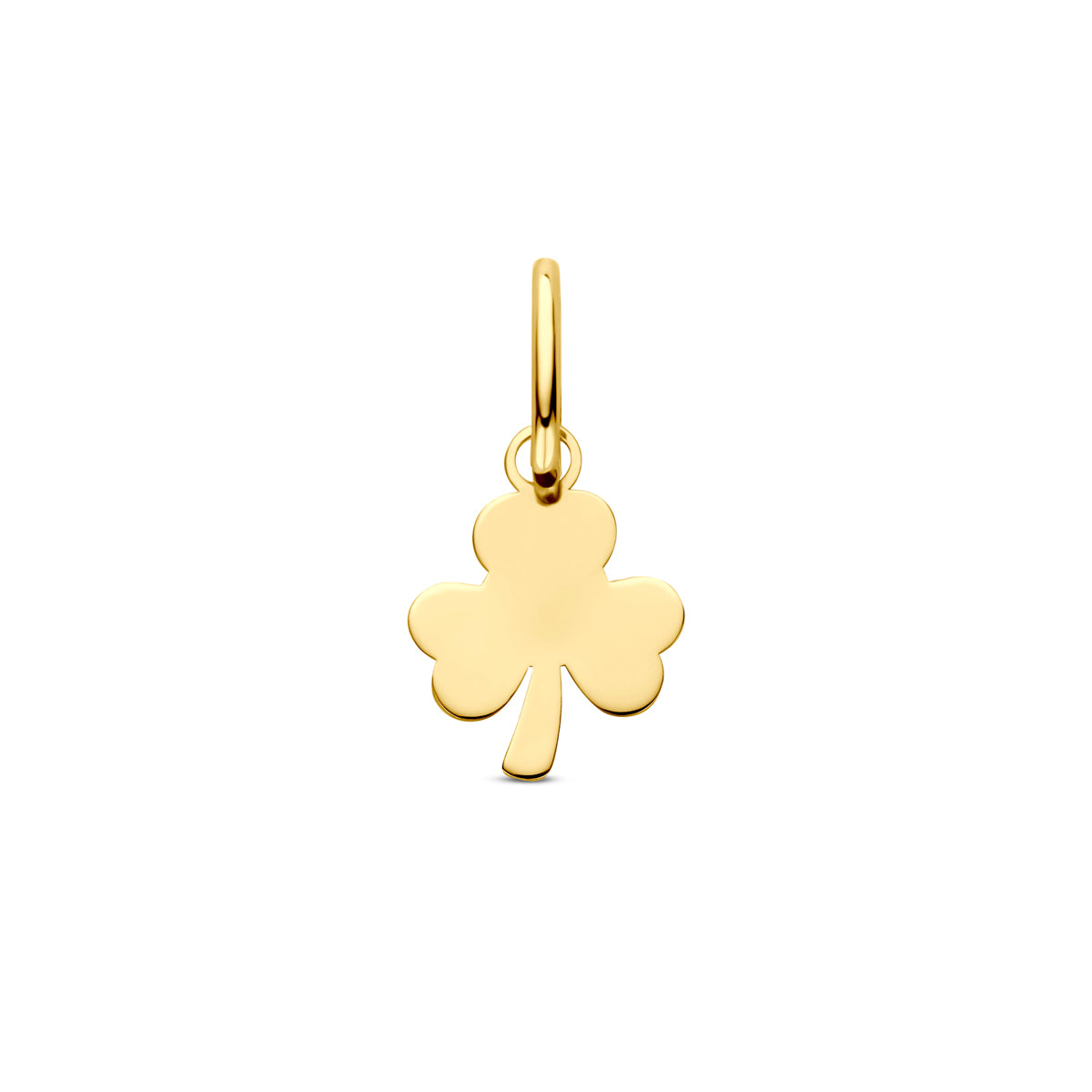hanger klaver 7 mm 14K geelgoud