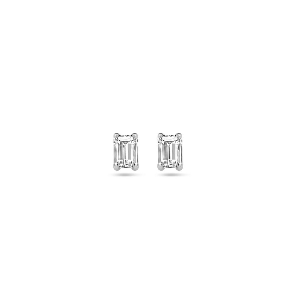 Ohrstecker Zirkonia 4,5 mm Silber rhodiniert
