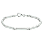 Armband Poly/Zirkonia matt 3,3 mm 19 cm Silber rhodiniert