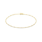 Fußkettchen Kügelchen 1,3 mm 24 + 2 cm 14K Gelbgold