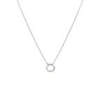 Halskette Sechseck 40 - 42 - 44 cm Silber rhodiniert