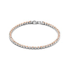 tennisarmband champagne zirkonia 2,8 mm 16 + 3 cm zilver gerhodineerd