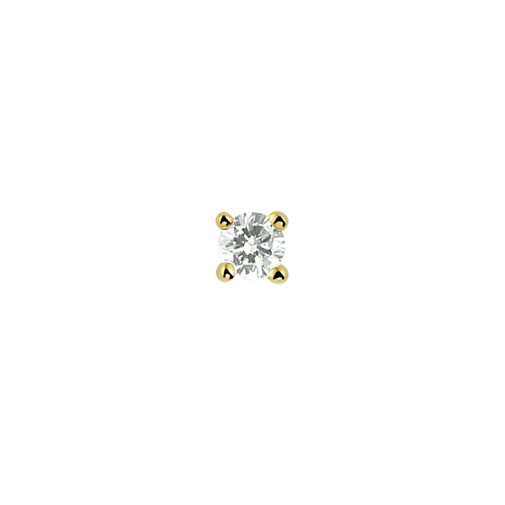 Ohrstecker Diamant 0,05 ct h si pro Stück 14 K Gelbgold