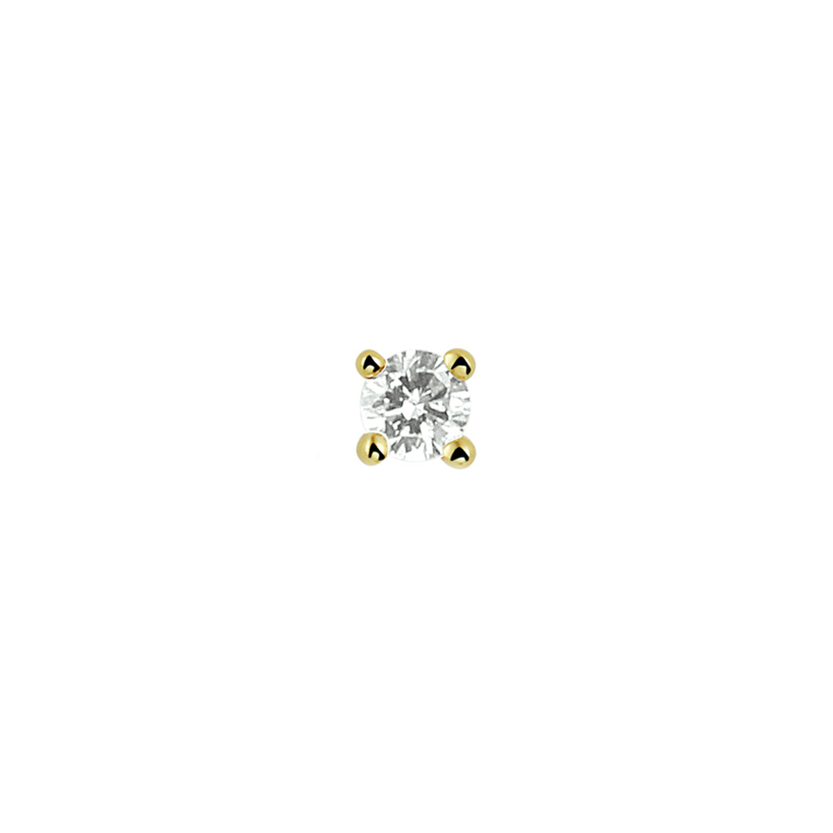 Ohrstecker Diamant 0,05 ct h si pro Stück 14 K Gelbgold