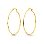 oorringen 1,5 mm ronde buis 14K geelgoud