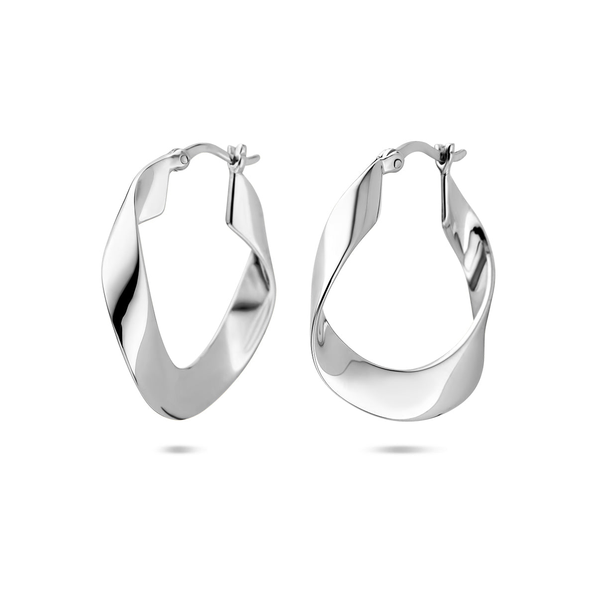 Ohrringe 25 mm Silber rhodiniert