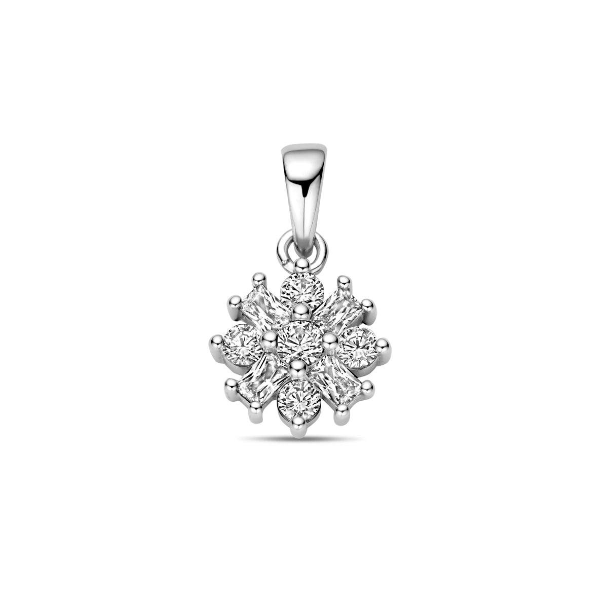 Anhänger Blume Zirkonia Silber rhodiniert