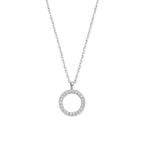 collier zirkonia 41 - 43 - 45 cm zilver gerhodineerd