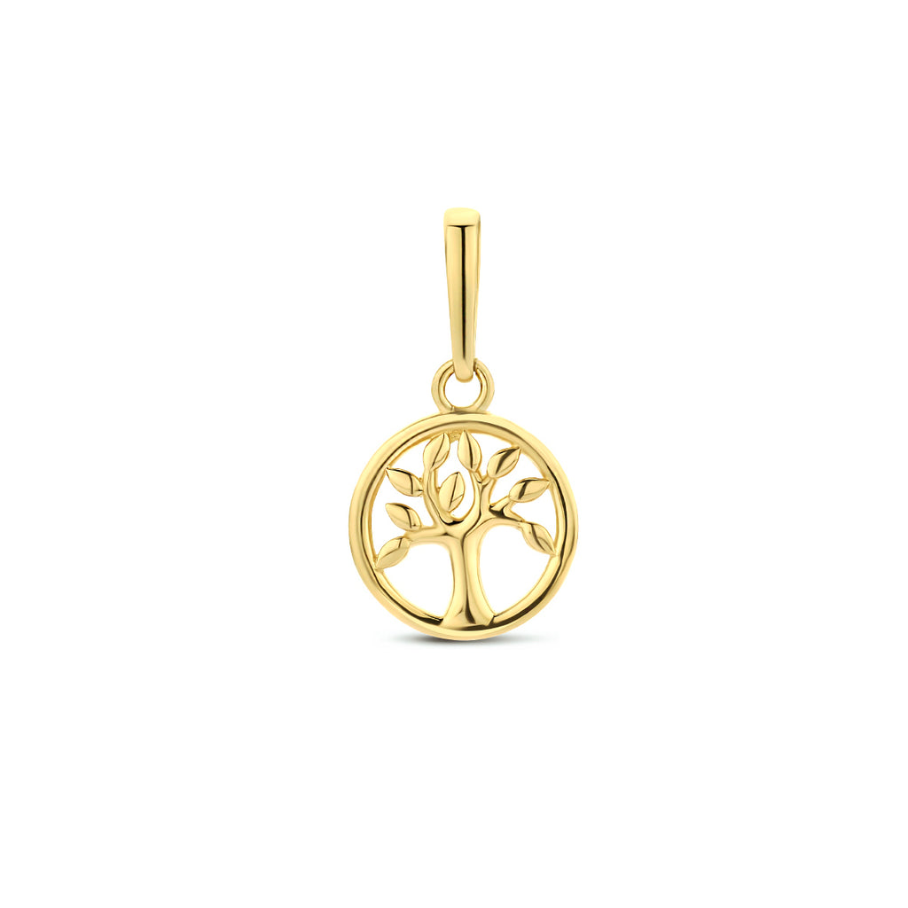 Anhänger Lebensbaum 7,5 mm 14K Gelbgold