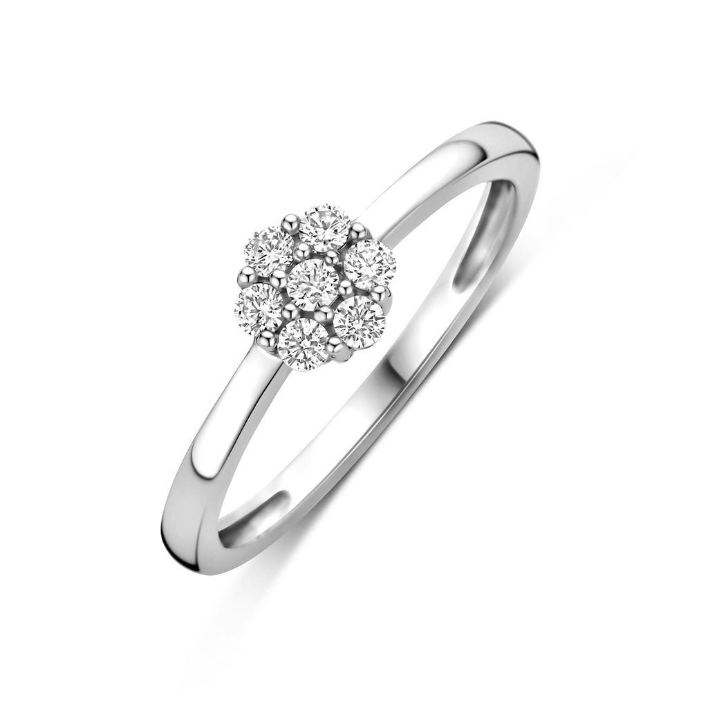 Ring Zirkonia Silber rhodiniert