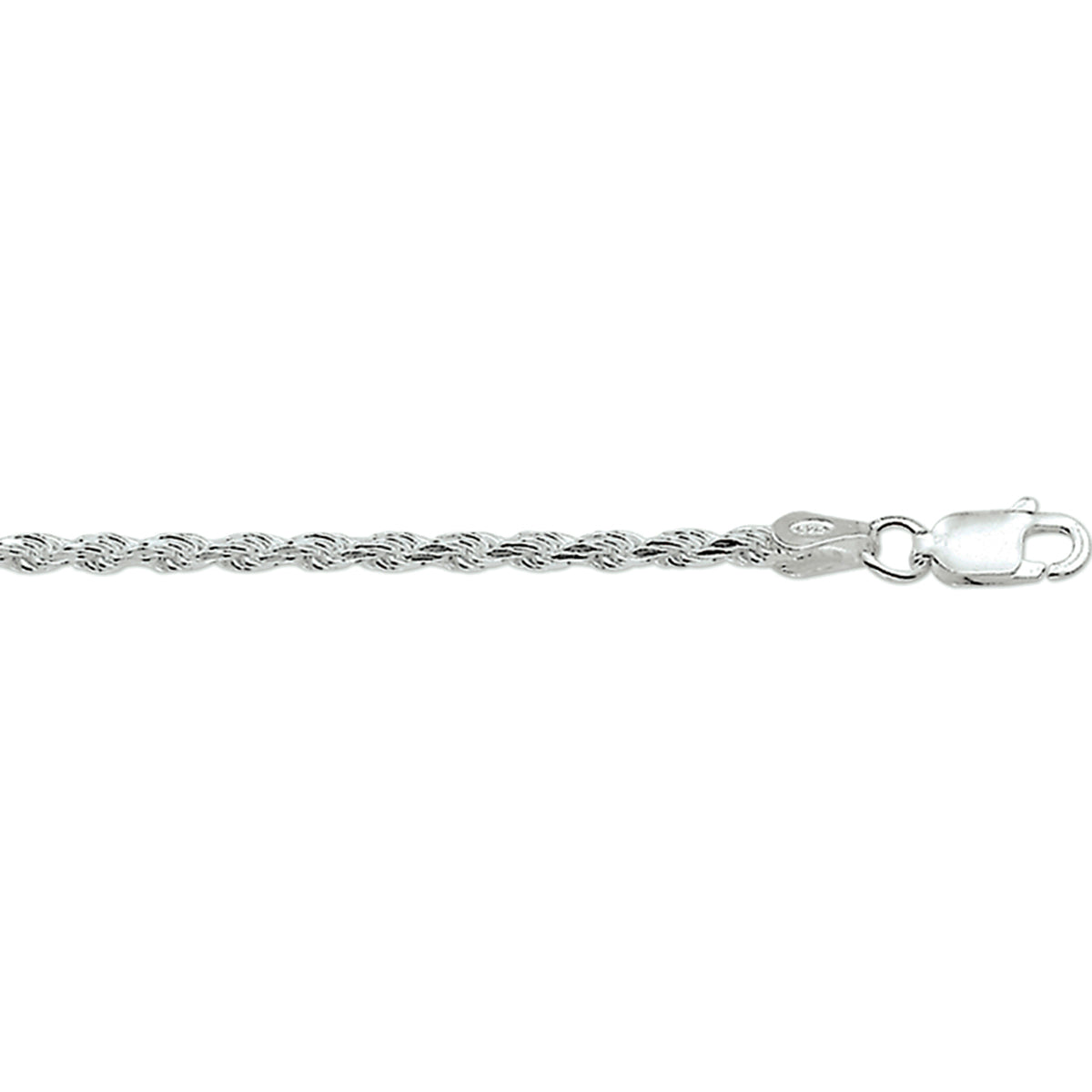 Kordel diamantgeschliffen 2,8 mm Silber rhodiniert