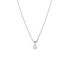 Halskette Zirkonia 41 + 4 cm Silber rhodiniert