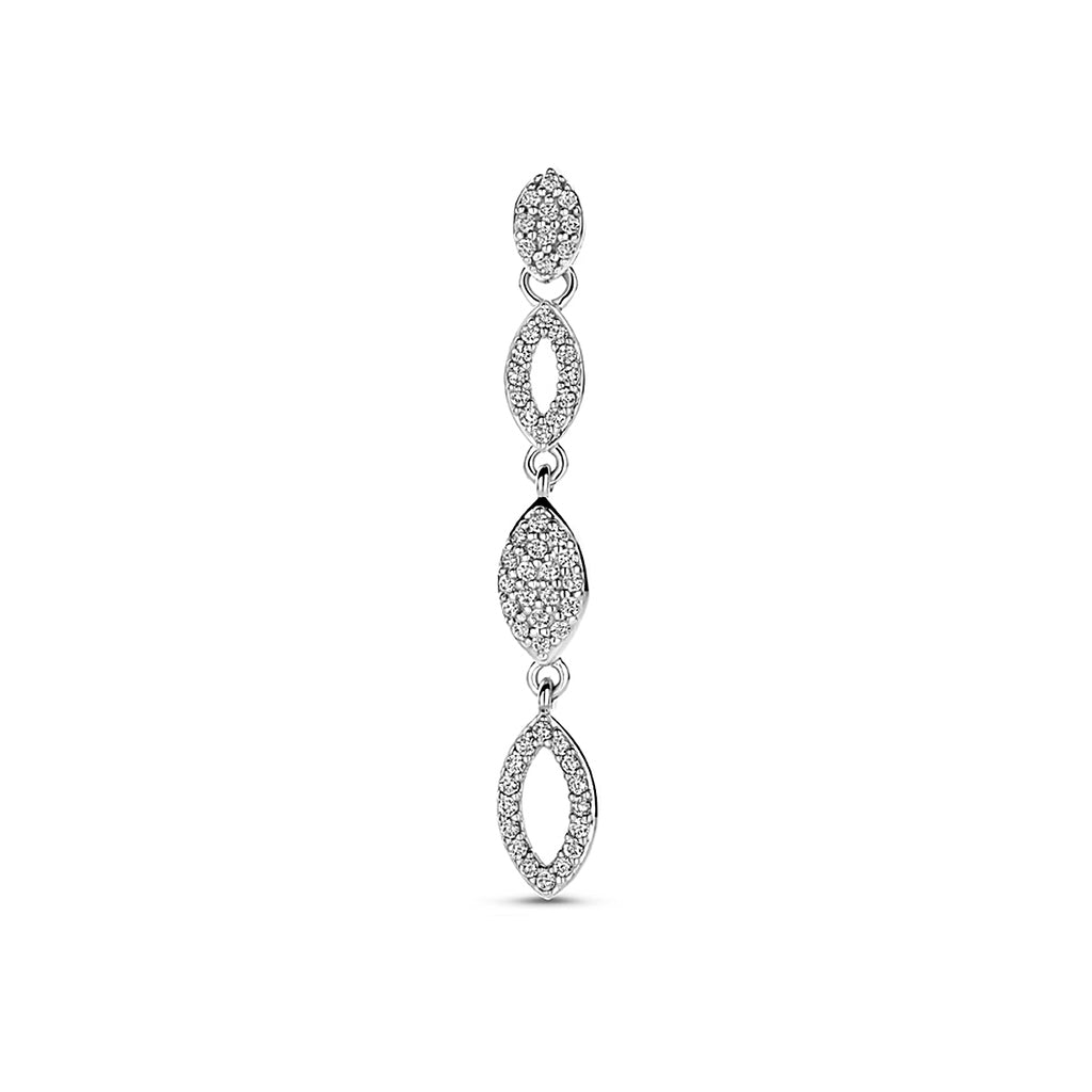 Anhänger Zirkonia 37 mm rhodiniertes Silber