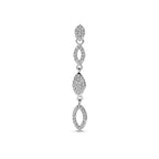 Anhänger Zirkonia 37 mm rhodiniertes Silber