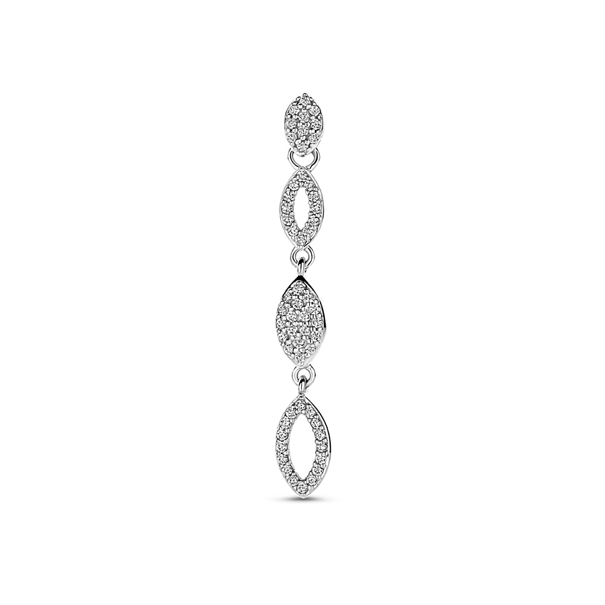 Anhänger Zirkonia 37 mm rhodiniertes Silber