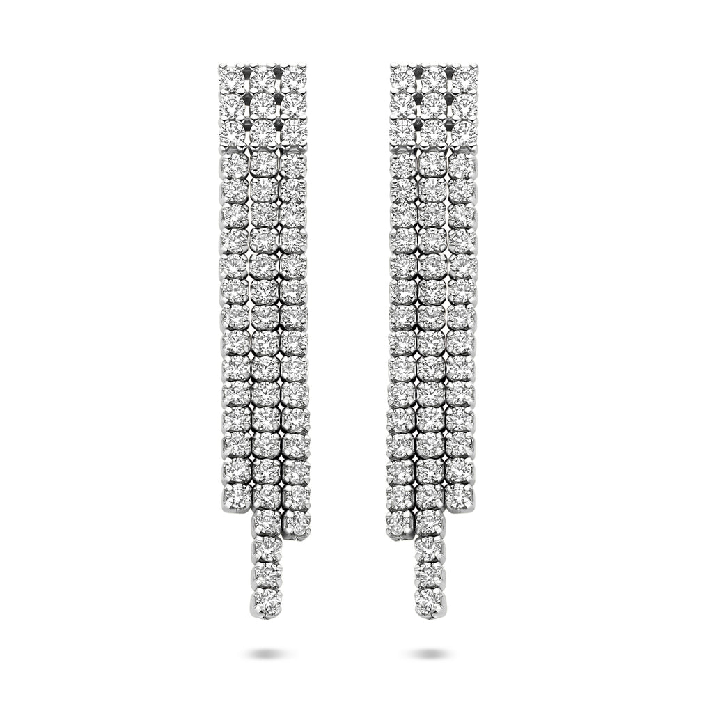 Ohrhänger Zirkonia 36 mm rhodiniertes Silber