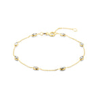 armband zirkonia 16,5 - 17,5 - 18,5 cm 14K geelgoud