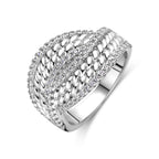 ring zirkonia zilver gerhodineerd