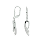 oorhangers zirkonia brisur haak zilver gerhodineerd