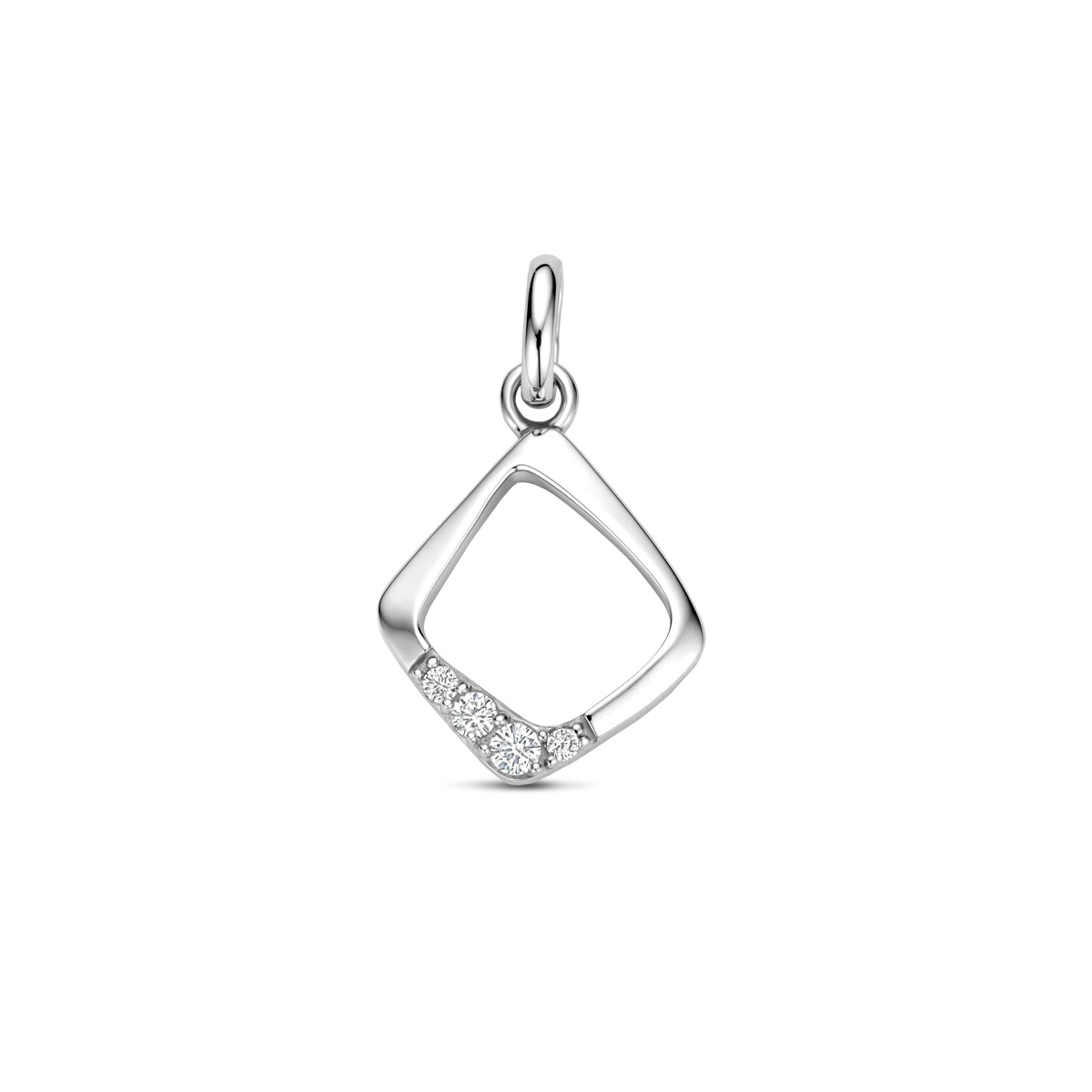 Anhänger Zirkonia 19 mm Silber rhodiniert