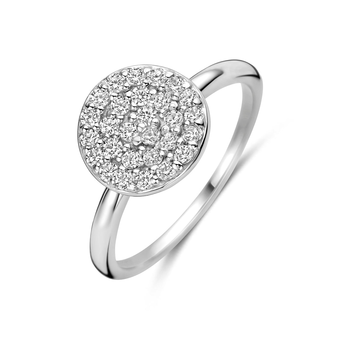 ring zirkonia zilver gerhodineerd