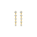 oorhangers zirkonia 19 mm 14K geelgoud