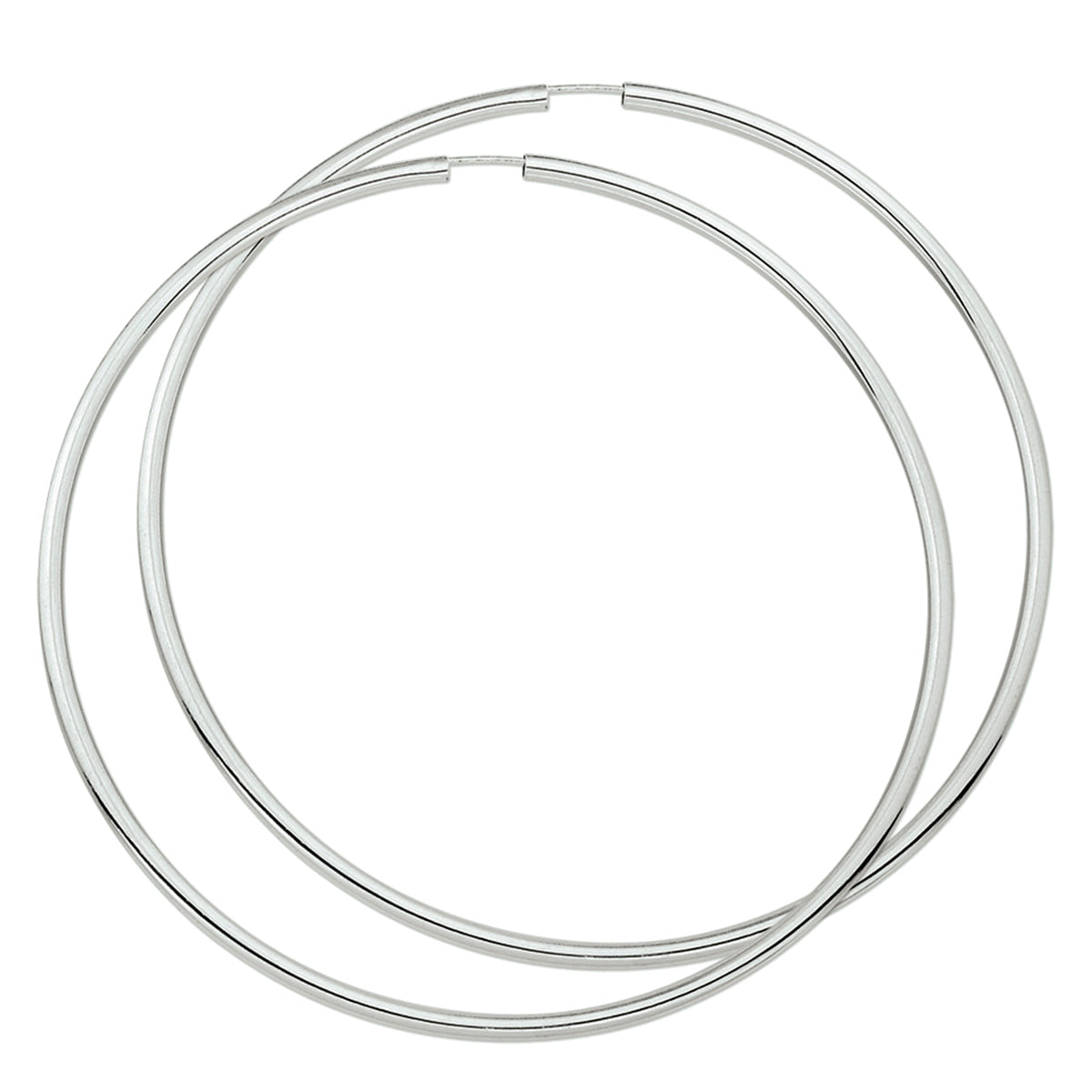 Ohrringe 2,5 mm Rundrohr silberweiß