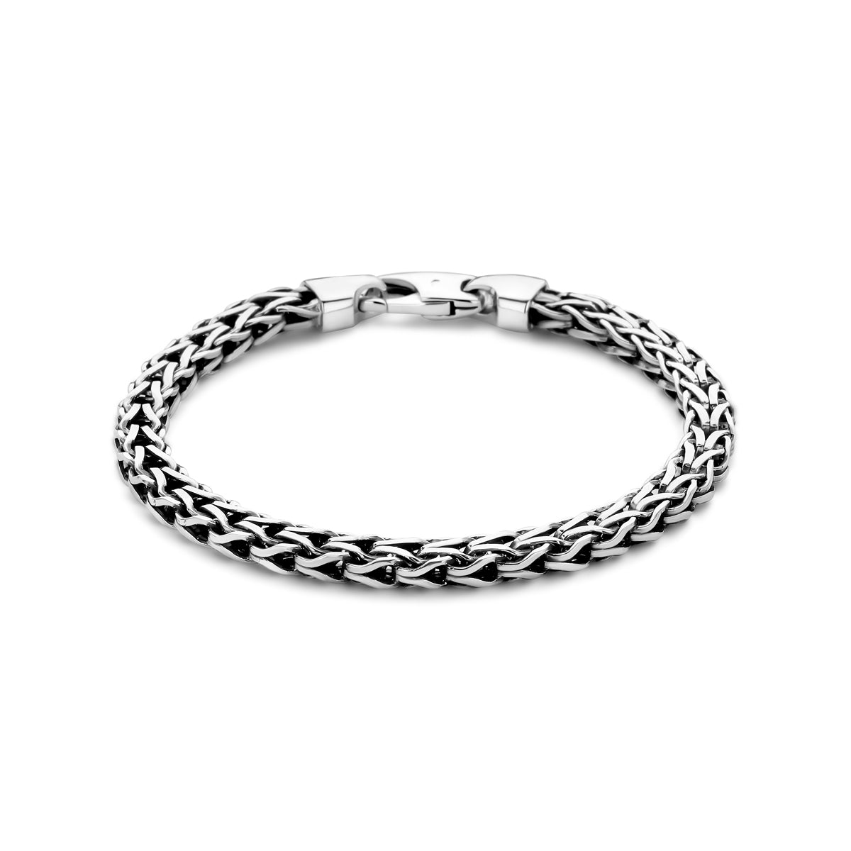 Armband Oxi Fuchsschwanz 6 mm Silber oxidiert