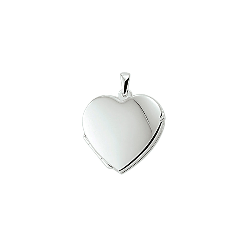 medaillon hart 20 mm zilver gerhodineerd