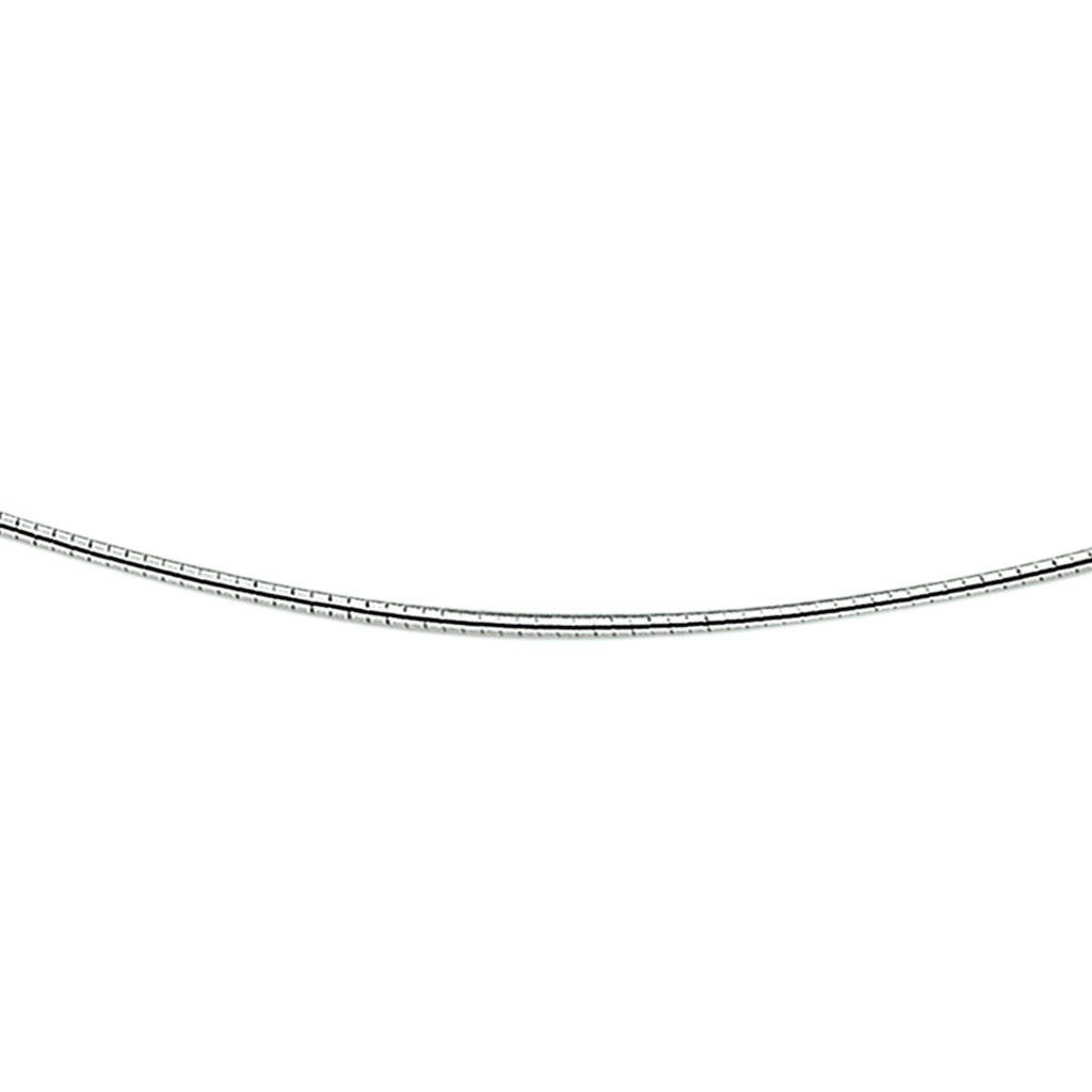 omega rond 1,4 mm zilver gerhodineerd