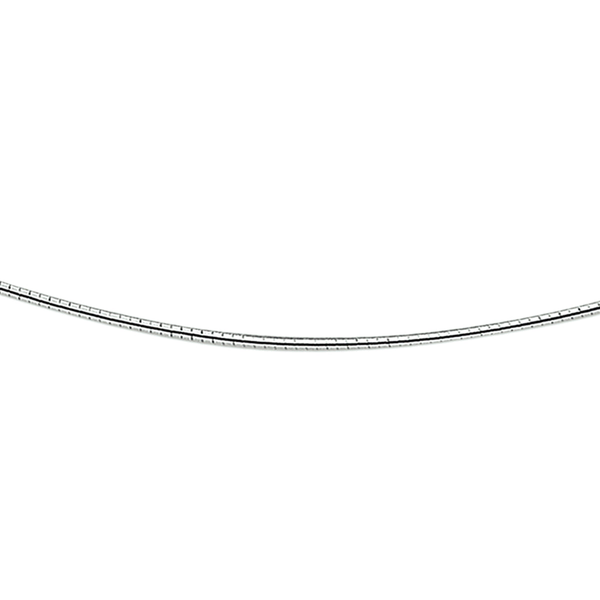 omega rond 1,4 mm zilver gerhodineerd