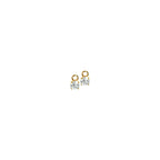 oorhanger zirkonia 14K geelgoud
