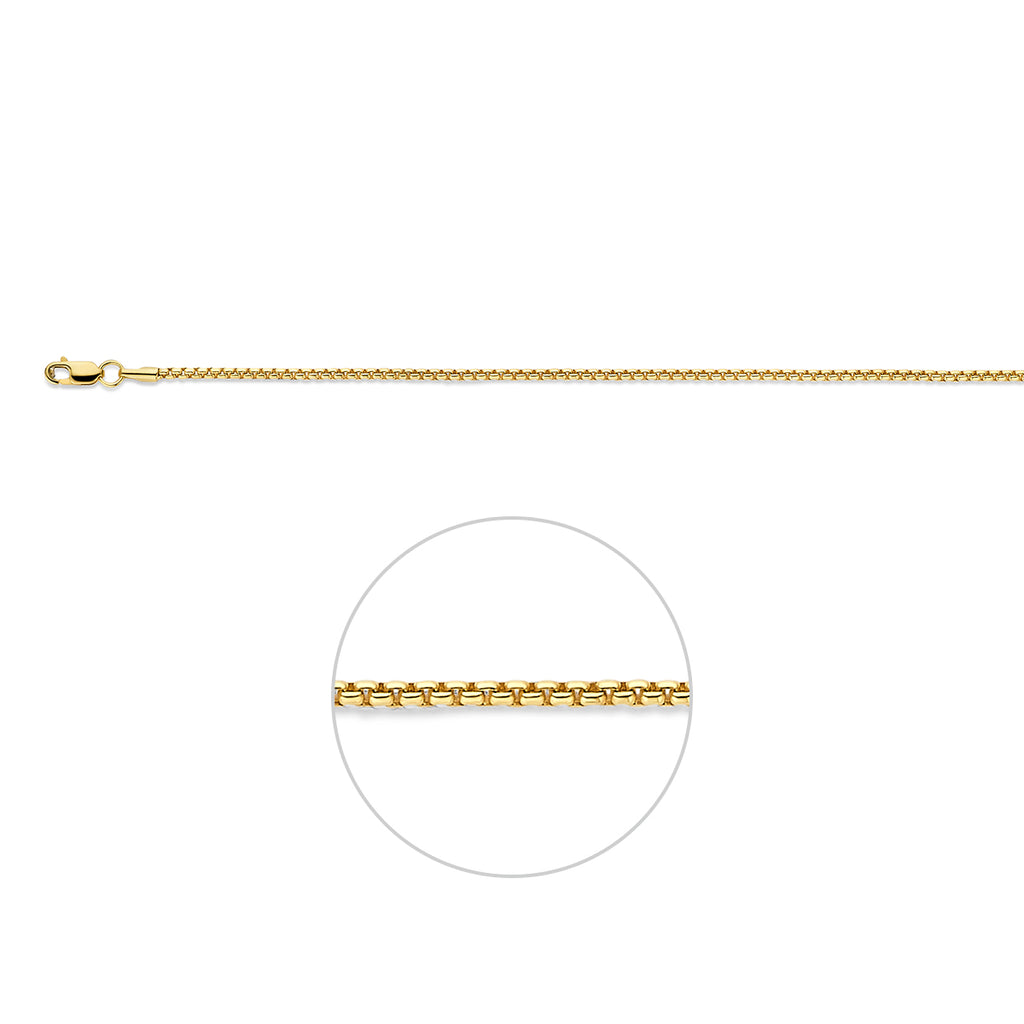 venetiaans 1,8 mm massief Silgold (geel met zilverkern)