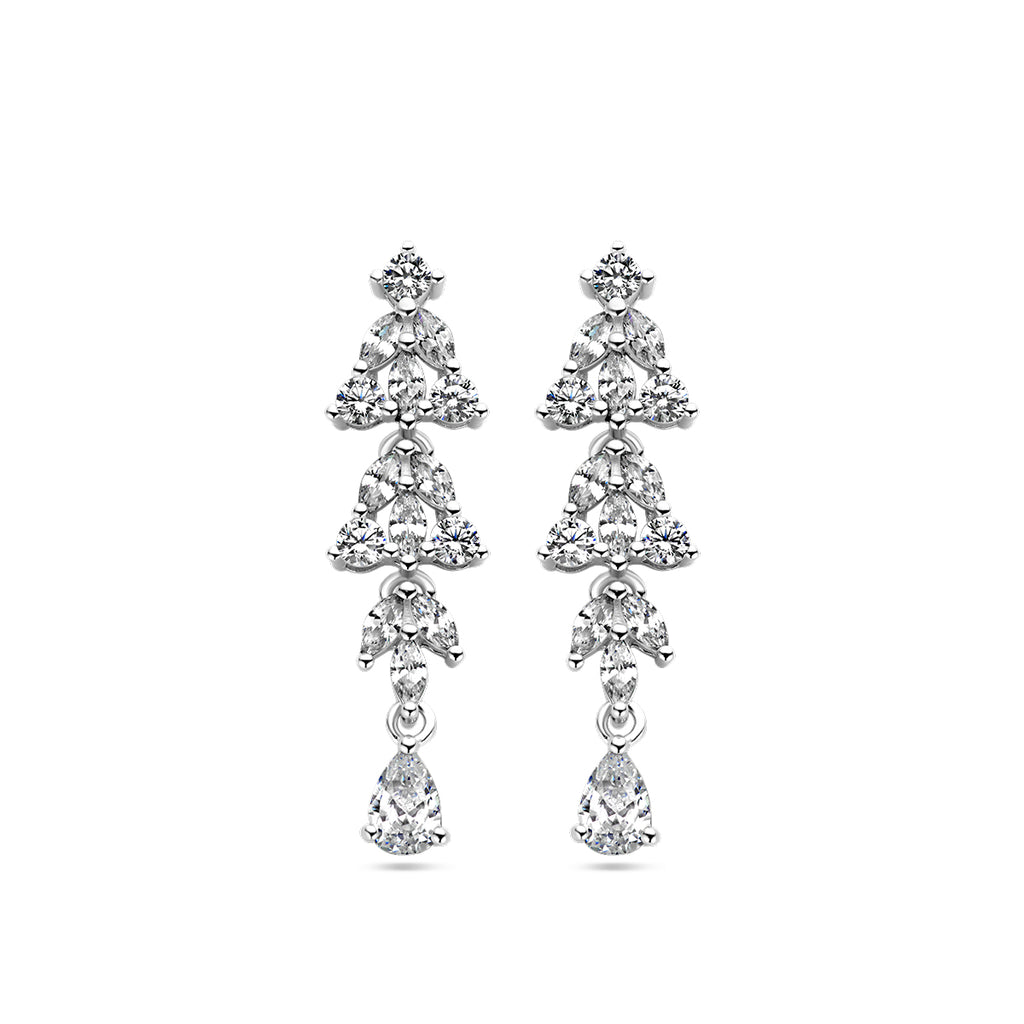 oorhangers zirkonia zilver gerhodineerd