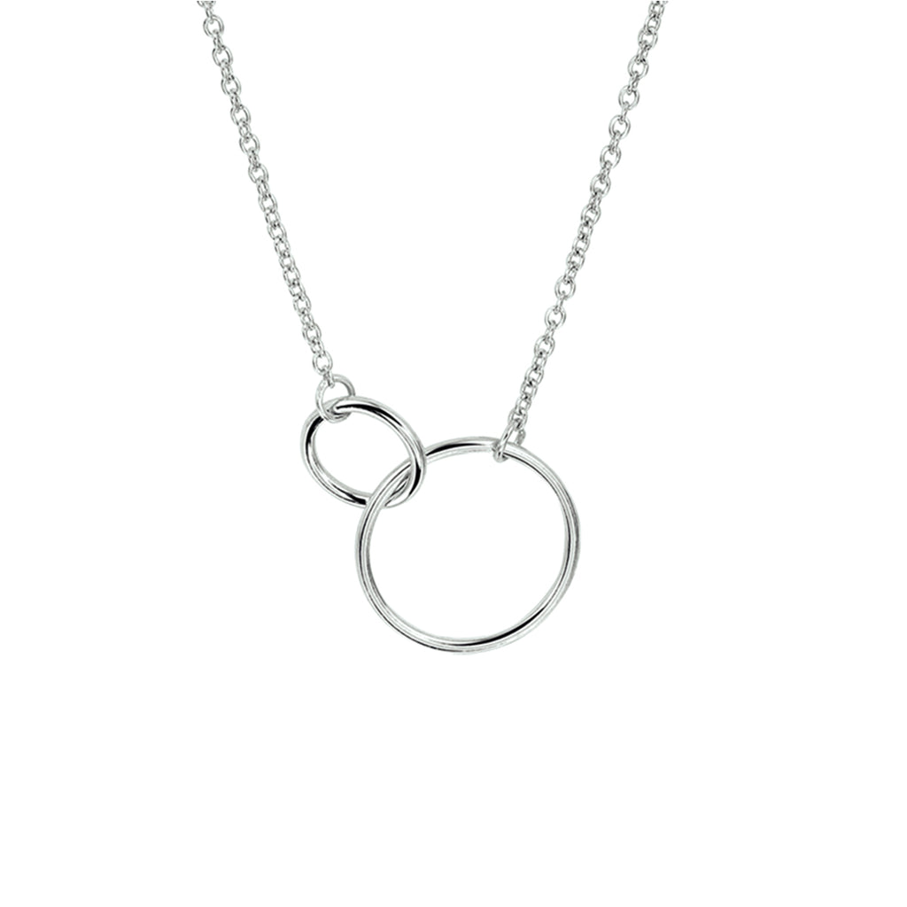 Halskette Kreise 1,2 mm 41 + 4 cm Silber rhodiniert