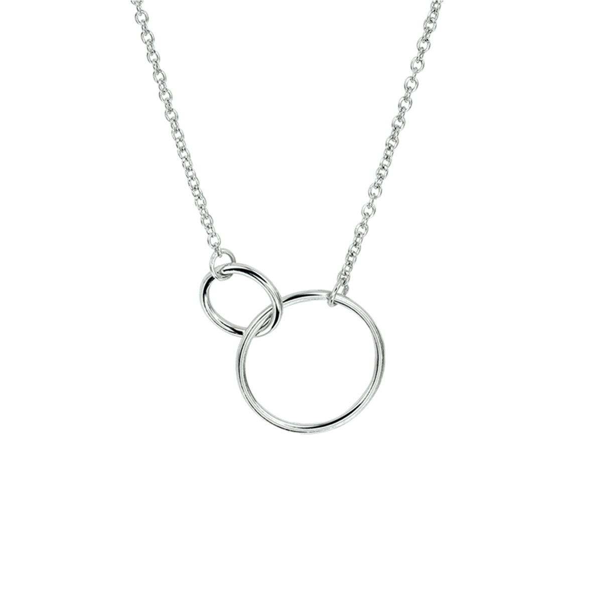 Halskette Kreise 1,2 mm 41 + 4 cm Silber rhodiniert