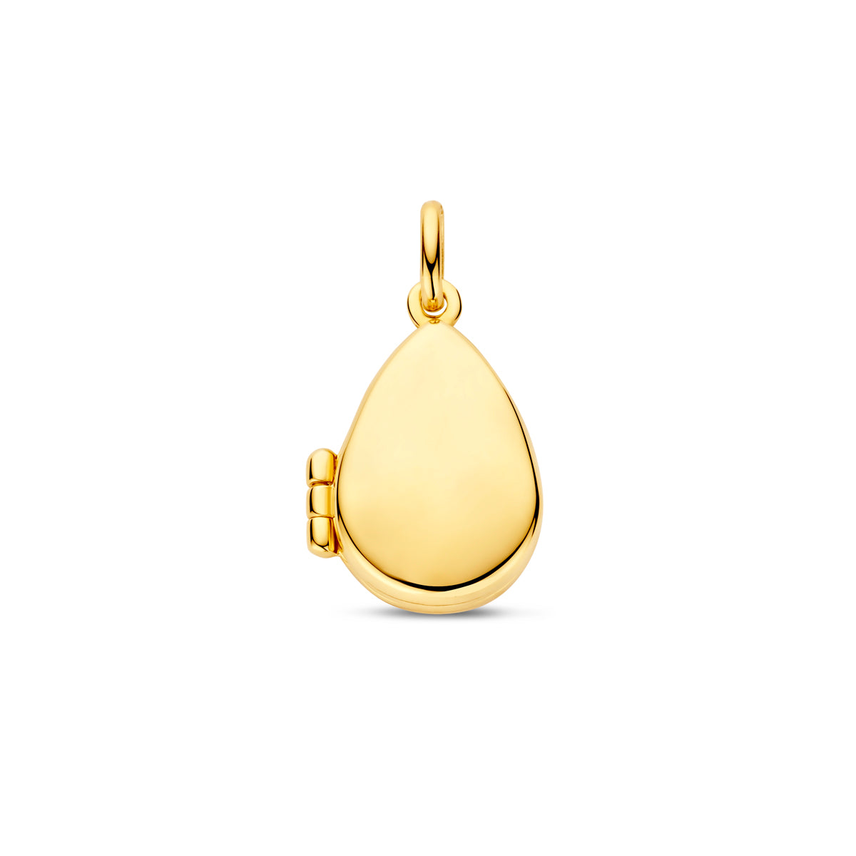 Medaillon Tropfen 14,5 mm 14K Gelbgold