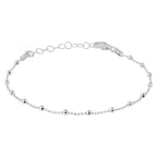 Armband Kugeln 2,0 mm 16 + 3 cm Silber rhodiniert