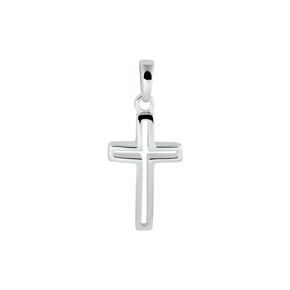 hanger kruis zilver gerhodineerd
