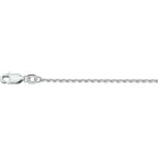 Halskette Anker flach 1,6 mm 41 + 4 cm Silber rhodiniert