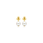 Ohrstecker Perle 15 mm 14K Gelbgold