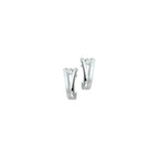 Ohrstecker Zirkonia Poly/Silber matt rhodiniert