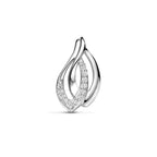 Anhänger Zirkonia 18 mm rhodiniertes Silber
