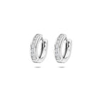 klapoorringen zirkonia 14,5 mm zilver gerhodineerd