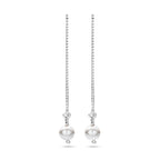 doortrekoorbellen swarovski parel zilver gerhodineerd